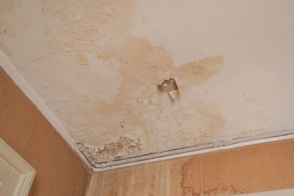 Discoloration of ceiling