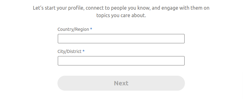add your country and city name in your LinkedIn profile